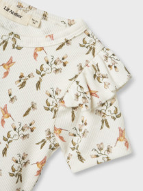 LIL ATELIER Rib T-shirt Lavo Coconut Milk Humming Bird